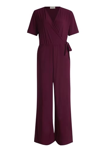 Cartoon Damen Jumpsuit mit Bindegürtel 40, Dark Aubergine