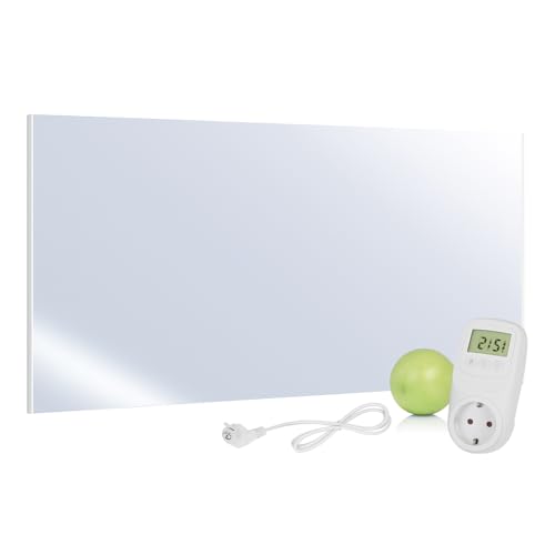VIESTA H700-SP Infrarotheizung, ultraflache Wandheizung, Carbon Crystal Technologie, 700 Watt, Spiegel aus Sicherheitsglas