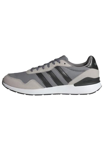 adidas Herren Run 60S 4.0 Shoes, Grey Three/Core Black/Grey Two, 43 1/3 EU