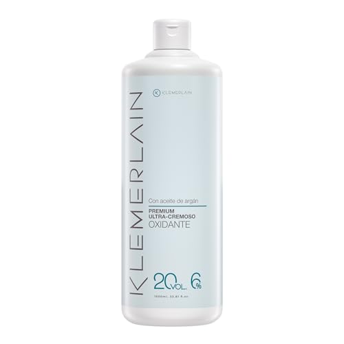 KLEMERLAIN Oxidationsmittel Creme 20 Vol 6 % | Premium Stabilisierte Entwickler mit Arganöl für Permanente Haarfärbung & Blondierung | Vegane Formel mit Osmosewasser | Professionell | 1 L