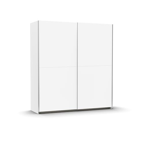 Rauch Möbel Saturn, Schwebetürenschrank, Kleiderschrank, Kleiderschränke, Garderobe, Schrank mit Stauraum, 2-türig, Farbe Alpinweiß, 175x191x59cm
