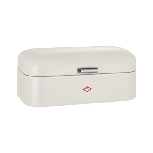 WESCO Grandy Brotkasten in der Farbe sand matt, pulverbeschichtetes Stahlblech, Lüftungslöcher und stabiler Handgriff