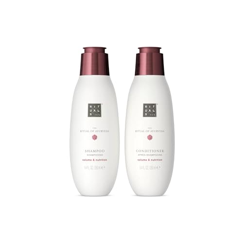 RITUALS Das Ritual of Ayurveda Vorteilspaket | Set aus Shampoo und Spülung | Mit Weizenprotein, Chia | Samen-, Reis- und Macadamianussöl | Vorteilspack 2 x 250 ml