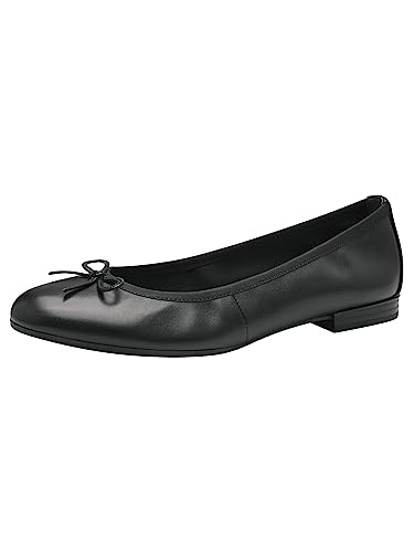 Tamaris Damen Klassische Ballerinas, Frauen Ballerinas,TOUCHit-Fußbett,Lifestyle,modisch,klassisch,Nieten,Schleifen,schwarz,Rose,Black,38 EU
