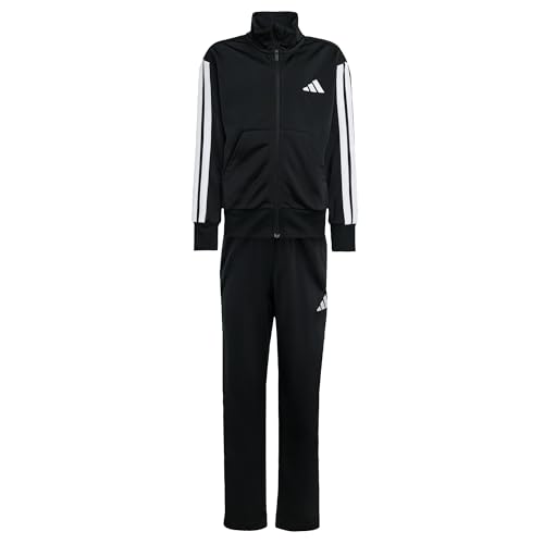 adidas Unisex Kids ESSENTIALS CLIMACOOL TRACKSUIT, black/white, 11-12 Years