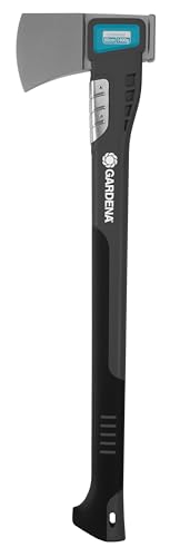 Gardena Universalaxt 1400 A: Vielseitige Axt für Verschiedene Holzarbeiten, Antihaftbeschichtung, Schlagschutz, Hammerfunktion, 60 cm (8716-48)