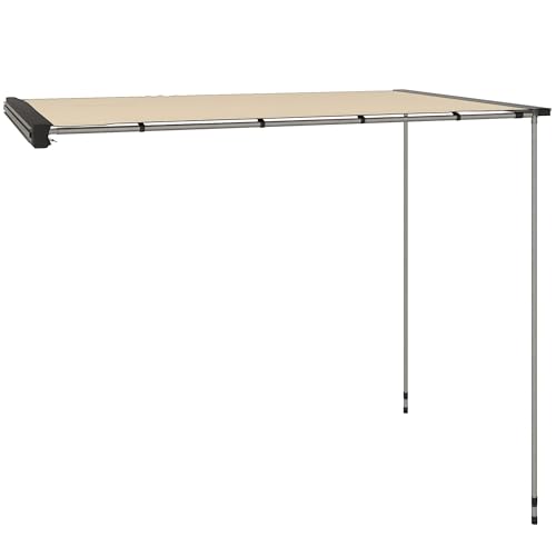Outsunny Auto Markise 160 x 250 cm ausziehbar Wasserdicht Sonnensegel mit Keder UV-Schutz Dachzelt Vorzelt Auto Sonnenschutz für Camper Wohnwagen SUV Wohnmobil Outdoor