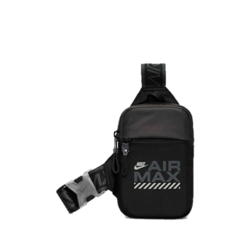 Nike Herren NSW ESS-AIRMAX Crossbody-Taschen, Schwarz/Schwarz/(reflektierendes SLVR)