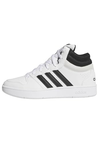 adidas Unisex Hoops Mid Classic Shoes, FTWR White/Core Black/Orbit Grey, 43 1/3 EU