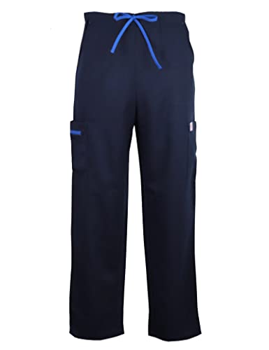 JONATHAN UNIFORM Unisex Elastische Arbeitshose Herren Medizinische 4 Taschen, Cargo Berufskleidung Hosen Damen Pflege für Ärzte Zahnärzte Krankenschwestern (Navy blau, XL)