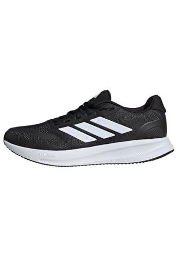 adidas Herren Runfalcon 5 Wide Running Shoes Laufschuhe, Core Black/Cloud White/Core Black, 42 2/3 EU