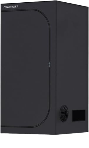 Growzelt 80x80x180 cm, Growzelt mit Herausnehmbarer Wasserdichter Bodenwanne, Aus Hochreflektierendem Mylar, Am Idealsten Größe Hydroponic System für 3~5 Pflanzen