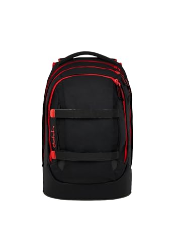 Satch Pack Schulrucksack ab 5. Klasse ergonomisch 30L Stauraum standfest Organisationstalent Fire Phantom - Schwarz