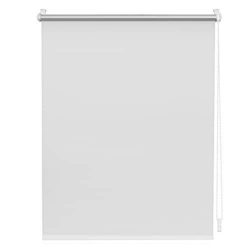 Lichtblick Thermorollo ohne Bohren, Klemmfix, Verdunklungsrollo, Hitzeschutz, Sichtschutz, Wandmontage, Deckenmontage, Rollo für Fenster und Türen Weiß,80 cm x 150 cm (B x L)