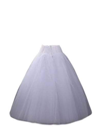 RULTA Damen A-line Hoopless Petticoat 3 Layers Brautkleid Unterrock weiß ärmellos flauschig Mehrschichtig Ballkleider.