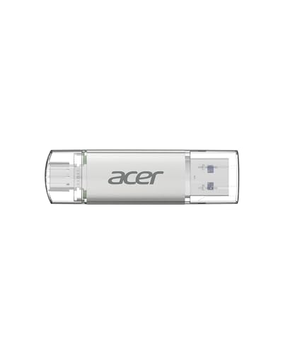 Acer USB-Stick UT300 64GB USB 3.2 Gen1, bis zu 150 MB/s, mit Dual-Anschluss Typ-A & Typ-C Flash Drive für PC/Laptop/MacBook/Smartphone