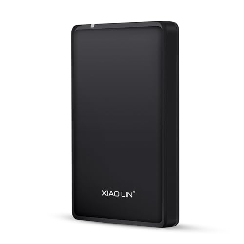 XIAO LIN Externe Festplatte 2,5 Zoll, USB 3.0, Tragbar, Ultraflach, PC/Mac/Laptop kompatibel, Schwarz (500, GB)