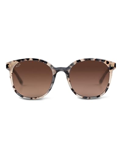 Kapten & Son Sonnenbrille Nairobi Sand Tortoise Brown | Sonnenbrille Damen & Herren Braun mit Sonnen- und UV-Schutz | Stylische, runde Gläserform | Unisex Sunglasses