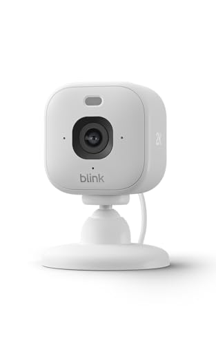 Blink Mini 2K+ (neueste Generation) Überwachungskamera für den Innenbereich | Sicherheitskamera mit Netzstecker für zuhause | 2K-Videoauflösung, 4-fach-Zoom, Nachtsicht in Farbe | 1 Kamera – Weiß