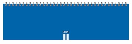 Wochenquerplaner, blau 2026: Praktischer Tischquerkalender zum Umklappen. Zeitloser Spiral-Kalender 2026 fürs Büro. Wochenplaner für den Schreibtisch. (Tischkalender Heye)