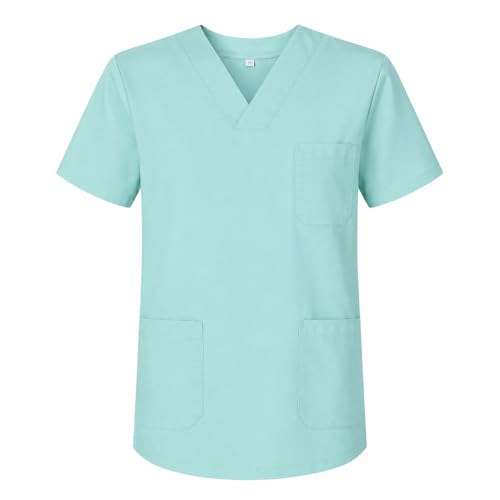 MISEMIYA - Medizinische Uniformen Unisex Top Krankenschwester Krankenhaus Berufskleidung - Medium, Türkis