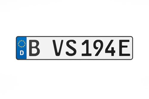 1 E-Kennzeichen 520x110 mm – Nummernschild für Elektro- & Hybridautos, Plug-in, Fahrradträger & Anhänger | reflektierend, DIN-Zertifiziert, Wunschprägung, schneller DHL-Versand