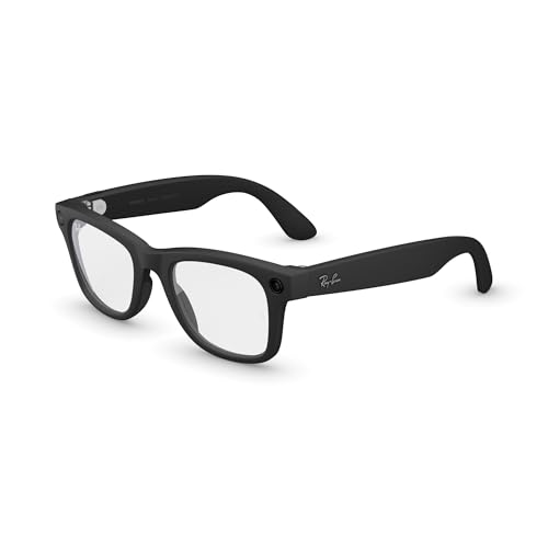 Ray-Ban Meta (Gen 2) Wayfarer KI-Brille für Herren, Damen — 12 MP Kamera, 3K Ultra HD Video, Open-Ear Audio, Meta AI — 2X Akkulaufzeit — Matt Schwarz/Klare Gläser