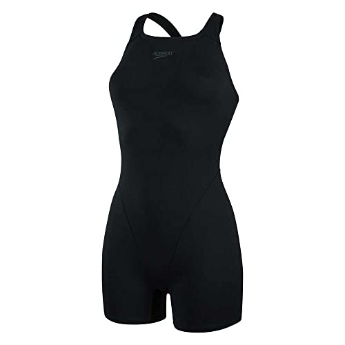 Speedo Damen Eco Endurance+ Legsuit Badeanzug | Chlorbeständig | Recyclingmaterial | Schwimm-Fitness | Training | Urlaub Schwimmbekleidung, Schwarz, 44