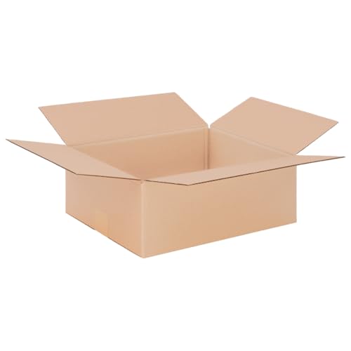verpacking Faltkartons 395 x 295 x 140 mm Braun (Außenmaß 400 x 300 x 150 mm) KK 86 1-wellig Versandkarton für mittelgroße Waren DHL Paket DPD GLS Kartons (25 Stück)