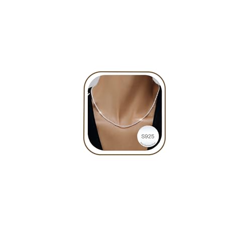 MUCCA Kette Silber 925 Damen 1,9 mm/2,5 mm Silberkette Damen 925 Ohne Anhänger Zierliche und Hypoallergene Silberkette Robuste Nicht Verblassende Schmuck Silber Geschenke für Frauen 16 18 20 Zoll