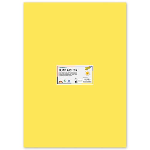 Tonkarton 180g/m², DIN A2, 10 Blatt (Zitronengelb)