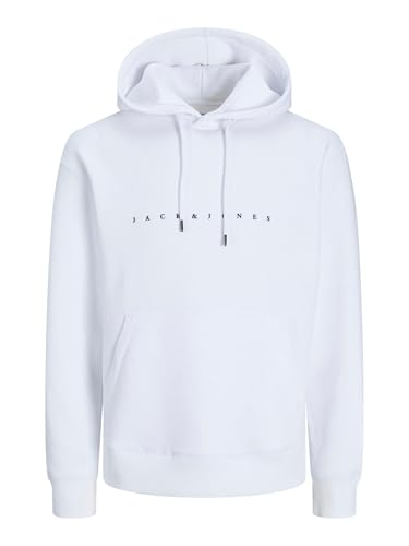 Jack & Jones Herren Jjestar Jj Sweat Hood Noos Kapuzenpullover, Weiß, XL EU