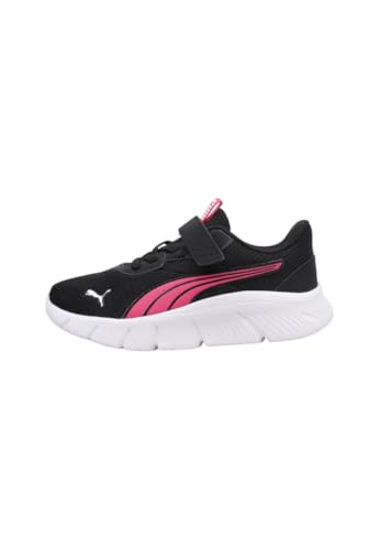 PUMA Flexfocus Modern Ac+ PS Sneaker für Kinder, Puma Schwarz, Puma Rosa, Puma Weiß, 12 UK