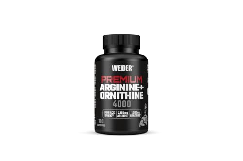 Weider - Arginine + Ornithine 4000 - Synergetischer Aminosäuren Komplex für maximale Leistung - Mit L-Ornithin und L-Arginin - Pre-Workout Trainingsbooster -180 Kapseln