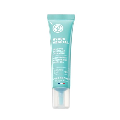 Yves Rocher HYDRA VÉGÉTAL - Belebende Augenpflege - Gel-Creme für mehr Feuchtigkeit - Gegen Augenringe & Schwellungen - 15 ml