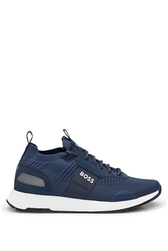 BOSS Men Titanium_Runn_knst_N Sneaker Blue 42 EU