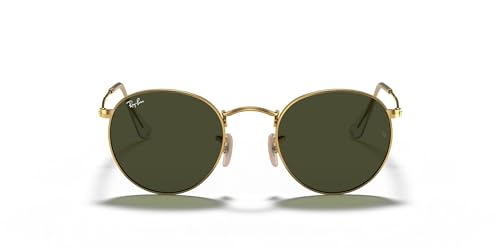 Ray-Ban Unisex Rb 3447 Sonnenbrille, Gold (Gestell: Gold Glas: Grün 001), Small (Herstellergröße: 50) EU