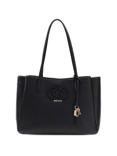 GUESS Schultertasche Laptoptasche mit Laptopfach Isola Multi Compartment Tote Black schwarz