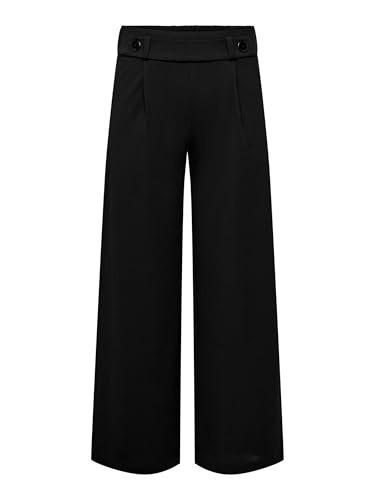 JDY Damen JDYGEGGO New Long Pant JRS NOOS Hose, Black/Detail:Black Buttons, XXL/34