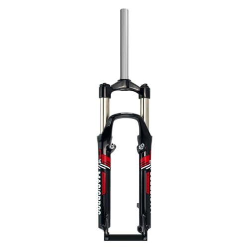 RUJIXU Mountainbike-Federgabel 26 Zoll MTB-Gabel 100mm Federweg Scheibenbremse V-Bremse Federgabel 1-1/8