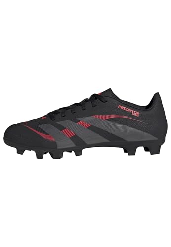 adidas Unisex Predator Club Firm Ground/Multi Ground Football Boots, Core Black/Grey Four/Lucid Red, 46 EU