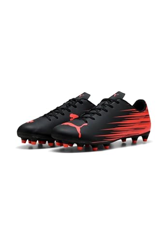 Puma ATTACANTO II FG/AG Fußballschuh für Herren, schwarz-Leuchtend rot, 6 UK
