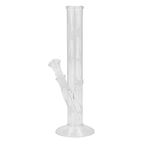 Sand Leaf Glasbong mit sandgestrahltem Fuß, 26cm, 14,5 mm - Head&Nature Bong-Kollektion