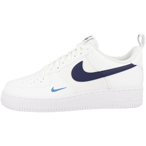 Nike Herren Air Force 1 '07 Sneaker, White Deep Royal Blue Lt Photo Blue, 45 EU