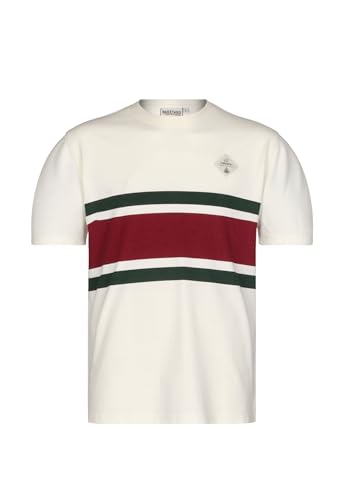 Naketano Herren T-Shirt Haschisch in der Blutbahn 2.0, Farbe:beige Melange/red, Größe:M