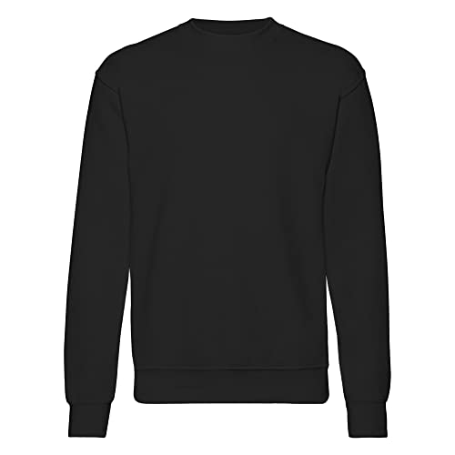 Fruit of the Loom Herren Sweatshirt, langärmelig, 62–202–0 M Schwarz