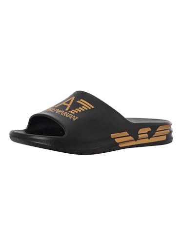 Emporio Armani Slipper uomo EA7 schwarz/gold US24EA17 XBP008 44, XBP008XK3371M700
