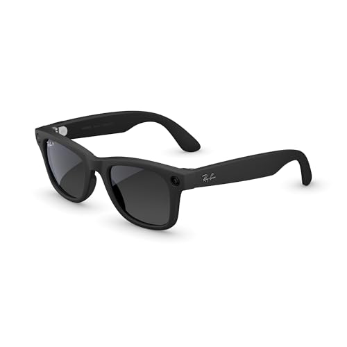 Ray-Ban Meta (Gen 2) Wayfarer KI-Brille für Herren, Damen — 12 MP Kamera, 3K Ultra HD Video, Open-Ear Audio, Meta AI — 2X Akkulaufzeit — Matt Schwarz/Polar Gradient Graphite Gläser
