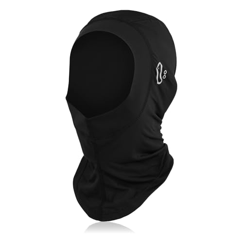 Svalor Sturmhaube Motorrad Sommer, UV-Schutz Sturmmaske Schwarz, Atmungsaktiv Motorrad Sturmhaube Sommer, Kühlung Sturmhauben mit Brillenloch für Radfahren, Roller, Klettern