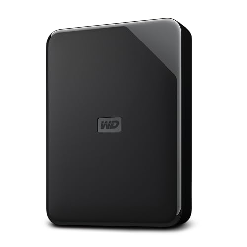 WD 5 TB Elements AE Tragbare Externe Festplatte, SuperSpeed USB 3.2 Gen 1/USB 3.0, Plug-and-Play-Erweiterung, Formatiert für Windows, Schwarz